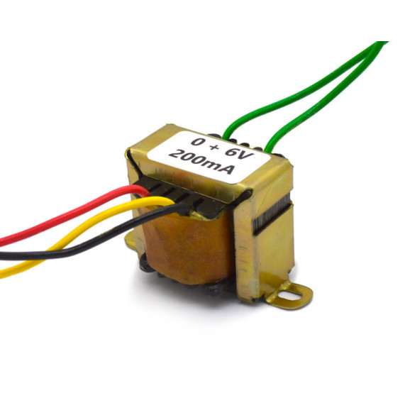 Transformador de Tensão 127/220V para 0V+6V 200mA