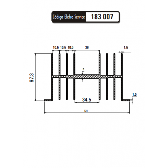 Dissipador de Calor 183007/320 - Eletro Service 