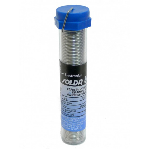 Estanho para Solda Best 189MSX10 60x40 diâmetro de 1.00mm Tubinho de 25g