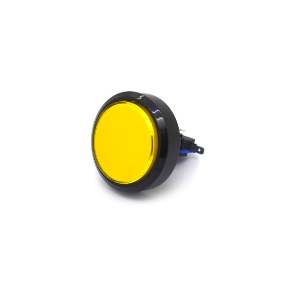Chave Push-Button Reto sem Trava Utilizada em Arcade Fliperama 60mm - 53-037 - Amarelo