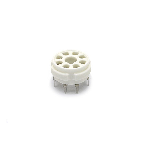 Soquete para Válvula de 8 Pinos (Octal) Cerâmico (Solda em Placa - PCI) - 8PINPC