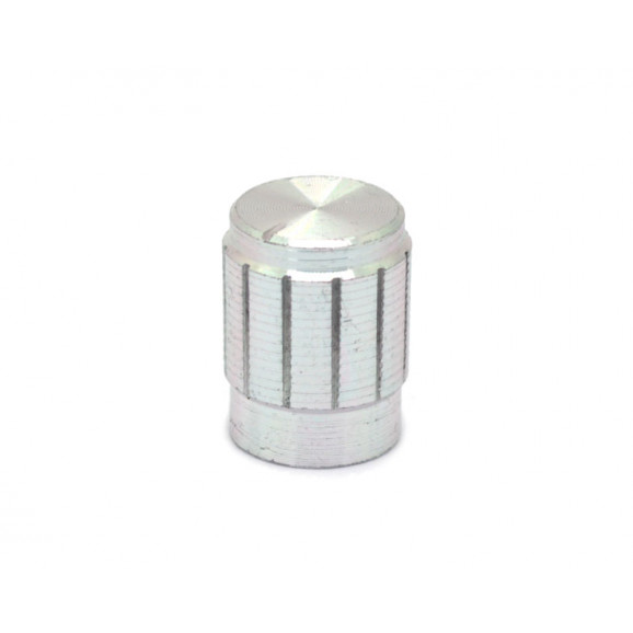 Knob de Alumínio para Potenciômetro de Eixo Estriado - B13x17 - Cromado