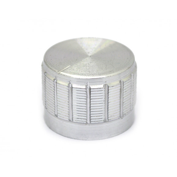 Knob de Alumínio para Potenciômetro de Eixo Estriado - B23x17 - Cromado