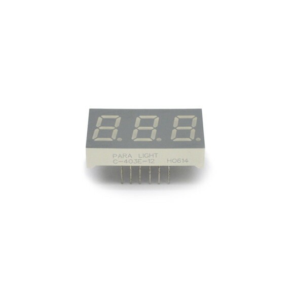 Display 7 Segmentos com 3 Dígitos - A-403E-12