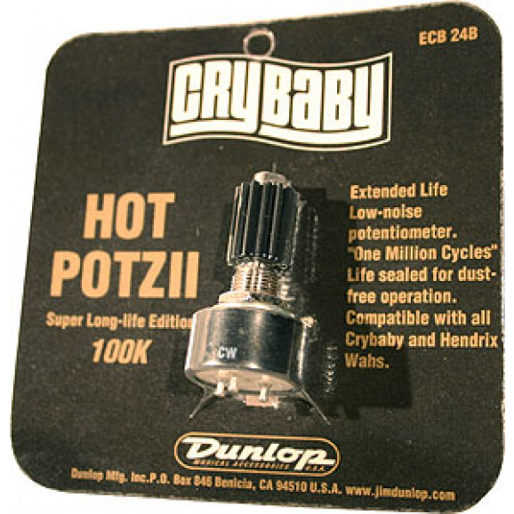 Potenciômetro Hot Potz II Dunlop Cry Baby para pedal de Wah-Wah de 100KΩ - ECB24B