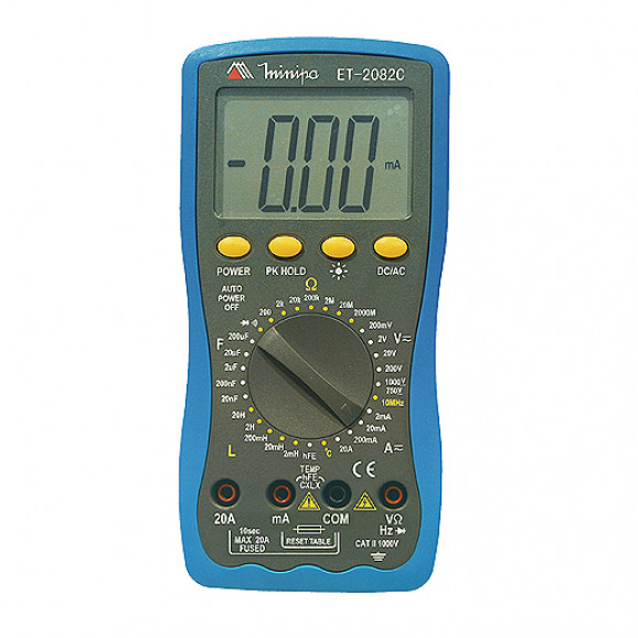 Multímetro Digital ET-2082C - Display LCD de 3 e 1/2 dígitos - Minipa