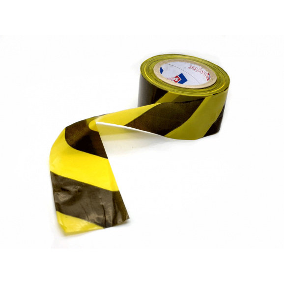 Fita Isolamento Zebrada Amarela e Preta 7cm x 200m  - SafetyTec