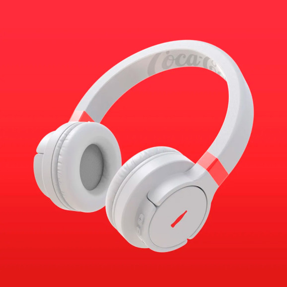 Fone de ouvido - Headphone Wireless Elite Bass Coca-Cola - Branco - 2102