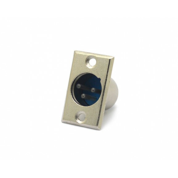 Conector XLR Macho Solda Fio Para Painel 3 Pinos JL33039 - Jiali