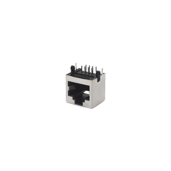 Conector RJ45 Fêmea 8 vias Blindado 90º PCI - JL46057