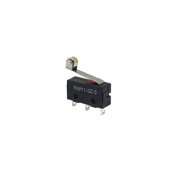 Chave Micro Switch com Haste de 17mm e Roldana Liga-(Liga) 3 Terminais 5A/250Vac - KW11-3Z-5A