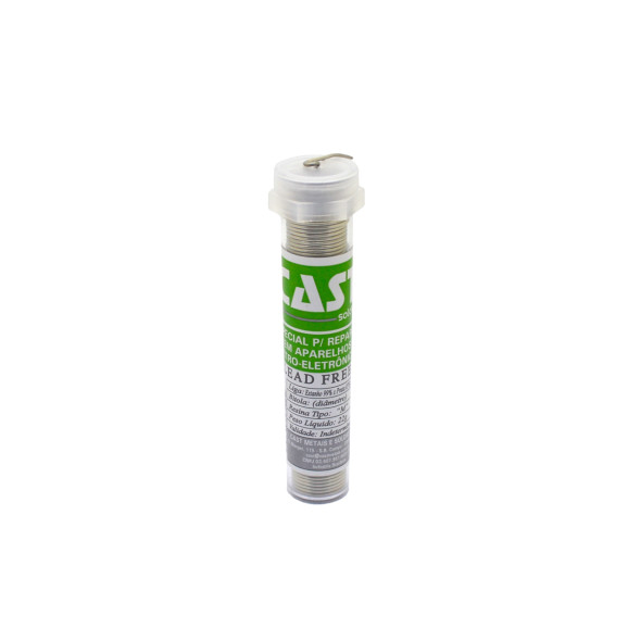 Estanho para Solda Diâmetro de 1mm Lead Free Tubinho de 22g - Cast