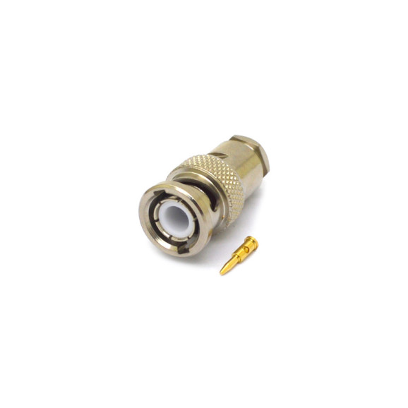 Conector BNC 50 Ohms Macho Reto Cabo Prensa Cabo RG-58 / RGC-58 - LM-1 - Gav 77 - KLC