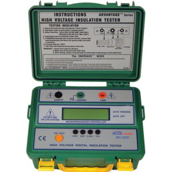 Megômetro Digital MG-3200 medidor de isolação 10KV - ICEL Manaus