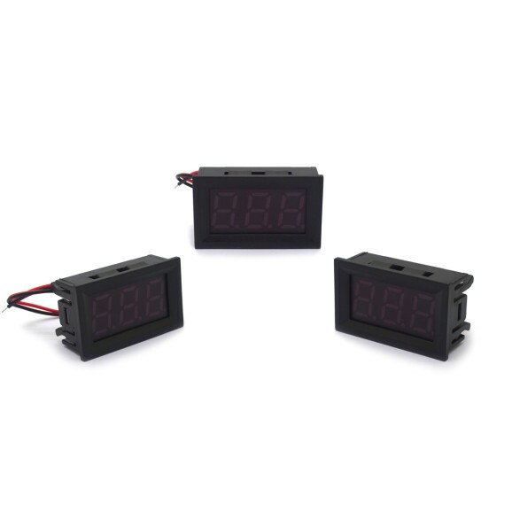 Mini Voltímetro MR-306 4V-30V DC - Azul, Verde e Vermelho