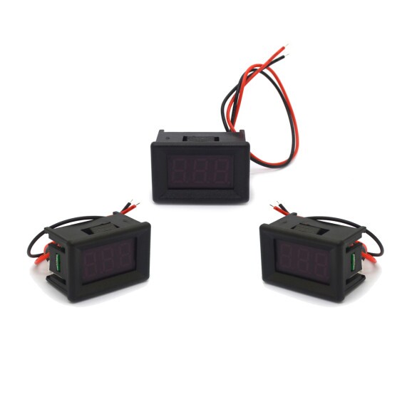 Mini Voltímetro MR-307 110V-220V AC - Azul, Verde e Vermelho