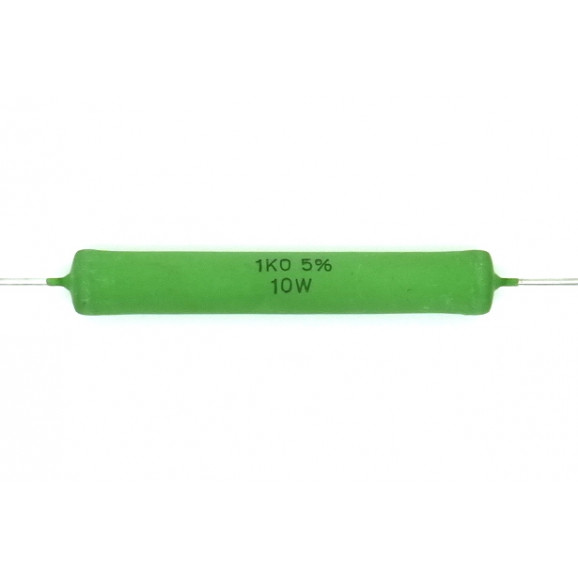Resistor de Fio 10 Watts AC10 5% de tolerância - 0.22 Ω à 27K Ω