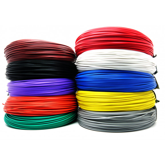 Cabo Flexível Seção de 0.50mm Quadrados - 20AWG - Diversas Cores - Rolo com 100 metros