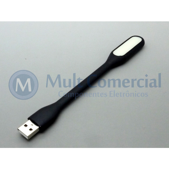Lâmpada Led USB Portátil - Preto