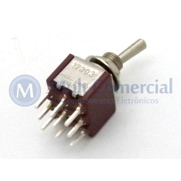 Interruptor de Alavanca Metálica Tripolar (PCI) 5A 17.303 LIGA/DESLIGA/LIGA - Margirius