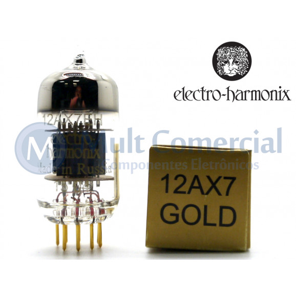 Válvula Duplo Triodo 12AX7EHG ECC83 7025 - Electro-Harmonix Gold Pin