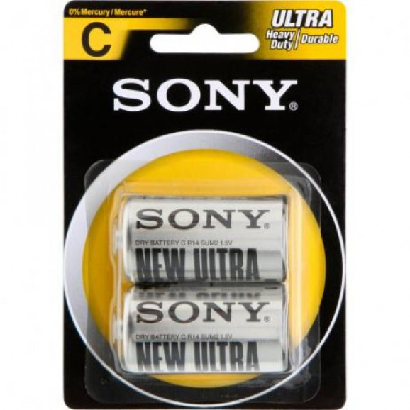 Cartela com 2 Pilhas Zinco Carbono C ULTRA Heavy DUTY SUM2-NUB2A - Sony