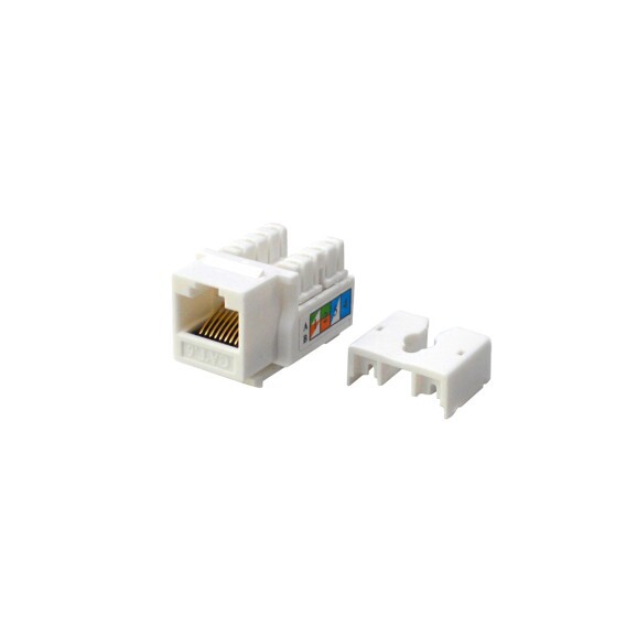 Keystone Fêmea RJ45 CAT6 8P8C Branco - WT-2002