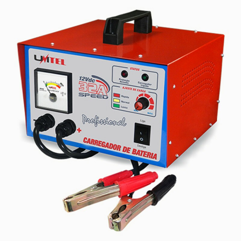 Carregador de Bateria Speed Profissional 12Vdc - 32A - CB51232 - Unitel