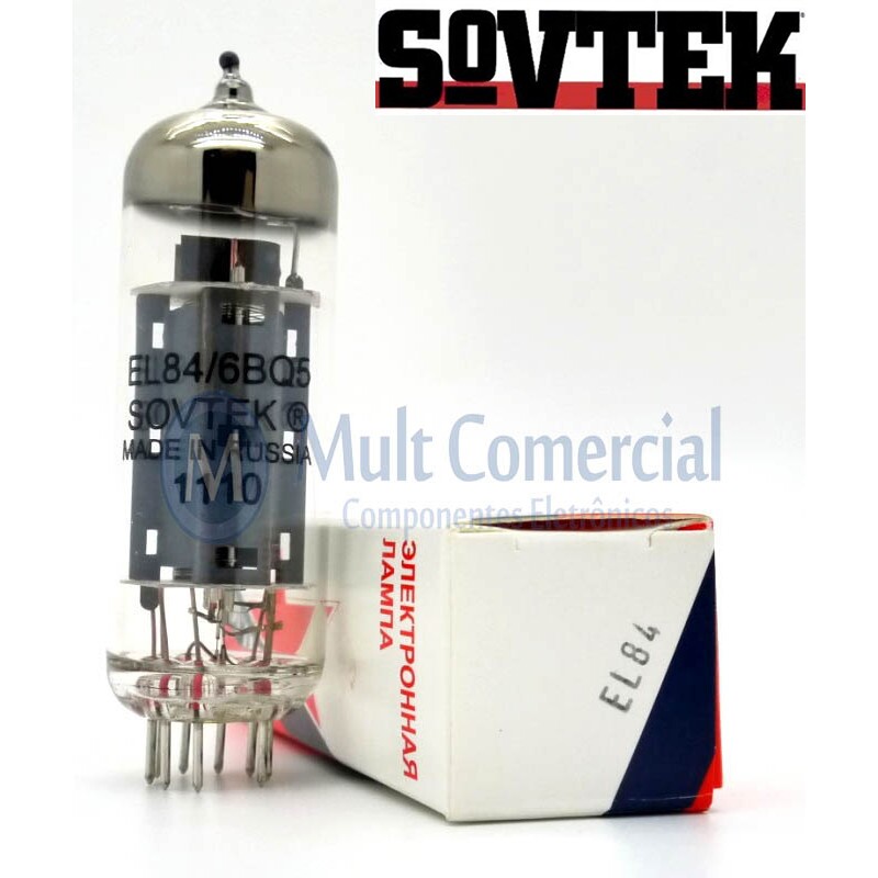 Válvula EL84 6BQ5 Pentodo de Potência Sovtek