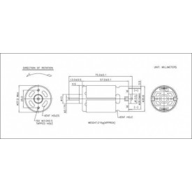 Motor DC 12V 20.600 RPM Cód. Motor 01.B