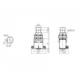 Chave SPDT Foot Switch com Trava Liga/Liga para Solda Fio - PBS-24-102 - Jietong 