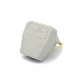Plug Tomada Desmontável Macho 90º 2P 10A/250V Cinza - Ref.1670 - Daneva