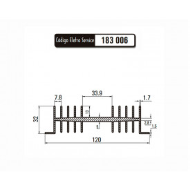 Dissipador de Calor 183006/80 - Eletro Service