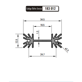 Dissipador de Calor com Furo 183012/20 - Eletro Service