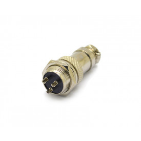 Conector Mike 3 Vias Macho para painel e Fêmea para cabo - LS-3002/3009