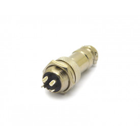 Conector Mike 4 Vias Macho para painel e Fêmea para cabo - 33053/33054