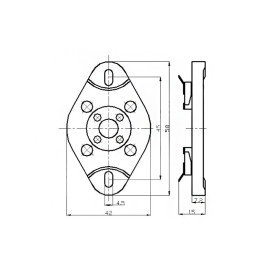 Soquete para Válvula de 4 Pinos Cerâmico (Solda Fio) - 4PIN