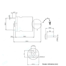 Micro Motor DC 12V 12.500 RPM AK360 / 53PL12S12500S