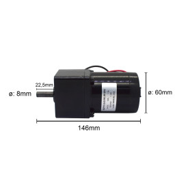 Motor com Redução 24V 1,1A  21 RPM - 60ZY75-2430/60JB50K-120G - Cód. Motor 52