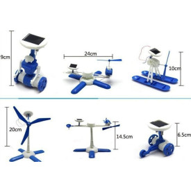 Kit Educacional Robô Solar 6 em 1 - No. 2111 - Fácil de Montar - WRT003668