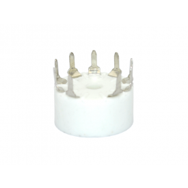 Soquete para Válvula de 9 Pinos (Noval) Cerâmico (Solda em placa - PCI) - 9PINPCF