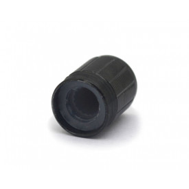 Knob de Alumínio para Potenciômetro de Eixo Estriado - A13x17 - Preto