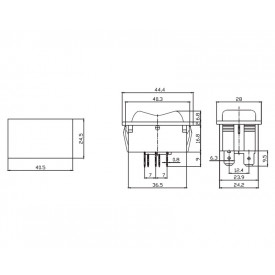 Chave Tecla Automotiva 40A/12Vdc (Liga)/Liga/(Liga) - ASW-27 - Jietong