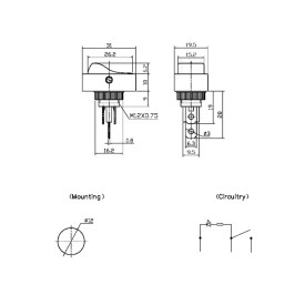 Interruptor com Led Verde ASW-20D