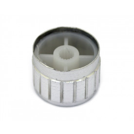 Knob de Alumínio para Potenciômetro de Eixo Estriado - B23x17 - Cromado