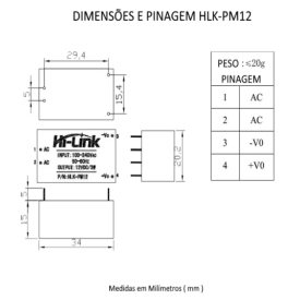 HLK-PM12 Mini Fonte 12VDC - GC-46