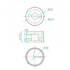 Knob com Parafuso - Diversas Cores - KN-7074