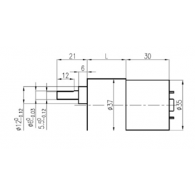 Motor com Redução 12V 16 RPM Cód. Motor 40