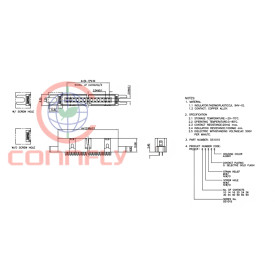 Conector Header com Fixação para Flat Cable IDC - 10 a 64 Vias - DS1015-MN2A - Connfly