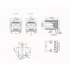 Conector RJ45 DS-1135-S100BP com 10 Vias